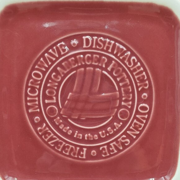 Longaberger Woven Traditions Paprika Divided Serving Dish 4 Part Appetizer Plate - Picture 6 of 6